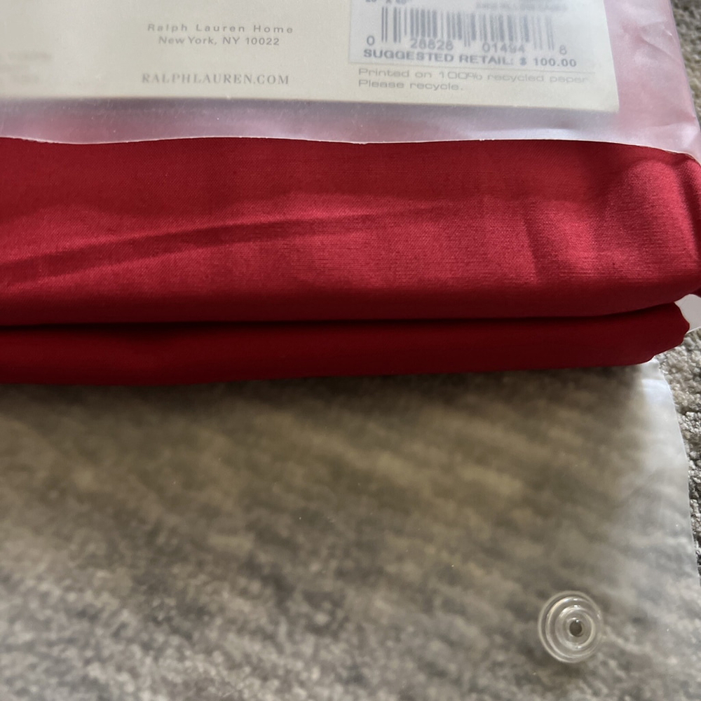 Ralph Lauren Spa Organic King Pillowcases 400 Cinnabar 2 Cases Orig 100.00 New - Picture 4 of 4